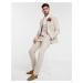 Harry Brown slim fit wedding tweed suit trouser-Neutral