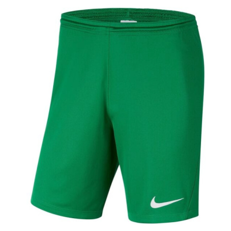 Nike DRI-FIT PARK III Chlapecké fotbalové kraťasy, zelená, velikost