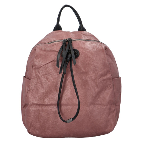 Stylový koženkový batoh Goraz, růžový Maria C.
