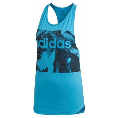 Dámské tílko adidas Essentials All Over Print TANK Modrá / Černá