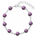 Evolution Group Náramek bižuterie se Swarovski krystaly fialový 53001.3 amethyst