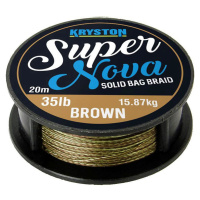 Kryston návazcová šňůrka super nova solid braid písková 20 m-nosnost 15 lb