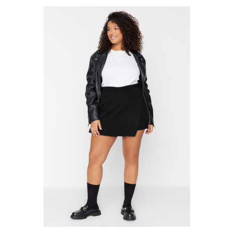 Trendyol Curve Black Skirt Look Knitwear Shorts