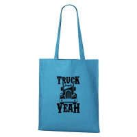 DOBRÝ TRIKO Bavlněná taška s potiskem Truck yeah Barva: Tyrkysová