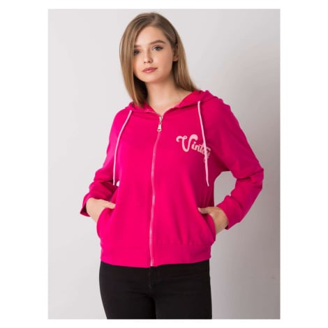 FUCHSIOVÁ MIKINA NA ZIP --FUCHSIA Tmavě růžová Fancy