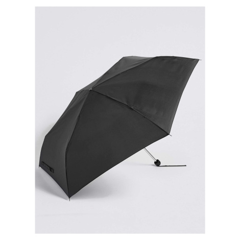 Lesklý pevný deštník Marks & Spencer černá