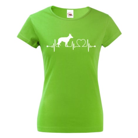 Dámské tričko s potiskem Německého ovčáka - skvělý darek pro milovníky psů BezvaTriko