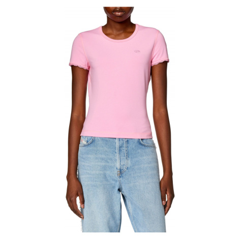 Tričko diesel t-uncutie-lace t-shirt růžová