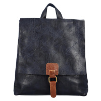Stylový dámský kabelko-batoh Friditt, tmavě modrá