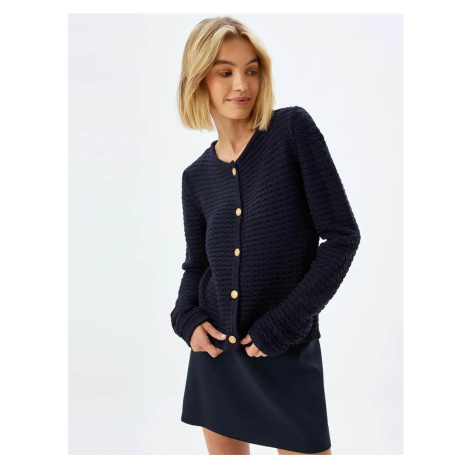 Koton Women's Cardigan Navy Blue 5wak90391ht