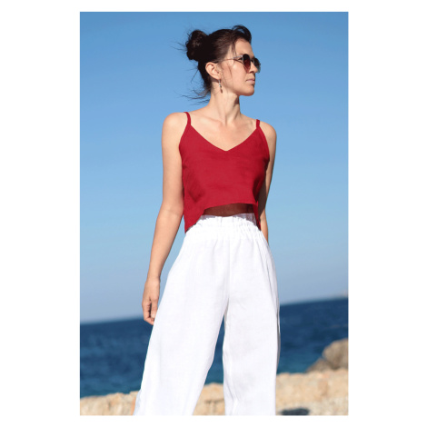 Krátké tílko Lotika ze 100% lnu