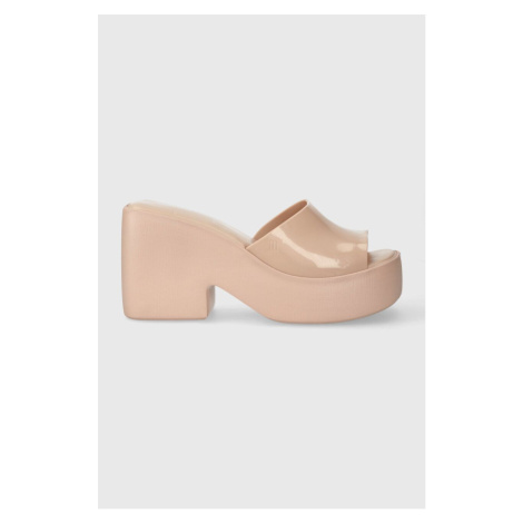 Pantofle Melissa MELISSA POSH AD dámské, růžová barva, na podpatku, M.35702.Q083