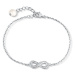 JwL Luxury Pearls Stříbrný náramek nekonečno s pravou perlou JL0848
