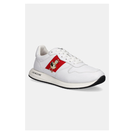 Sneakers boty Love Moschino bílá barva, JA15373G1MIAL10A