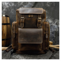 Cestovní kožený batoh vintage weekend bag