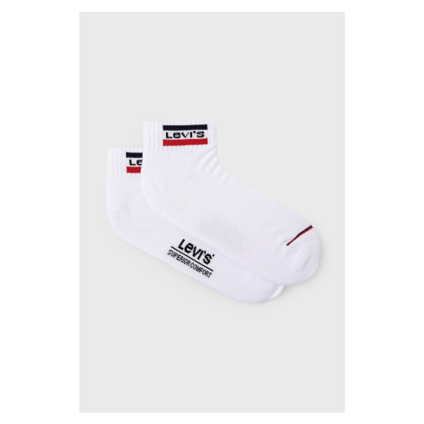 Ponožky Levi's (2-pack) pánské, bílá barva, 37157.0773-white Levi´s