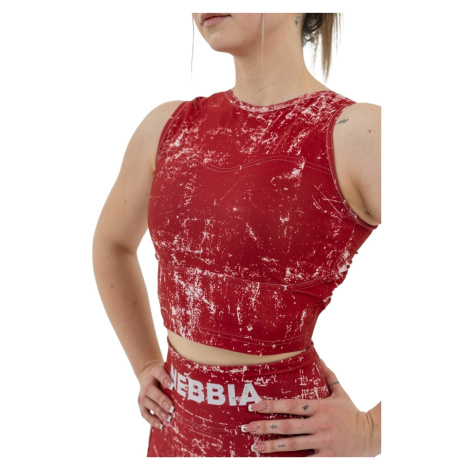 Nebbia Crop Tank Top Rough Girl Red Fitness tričko