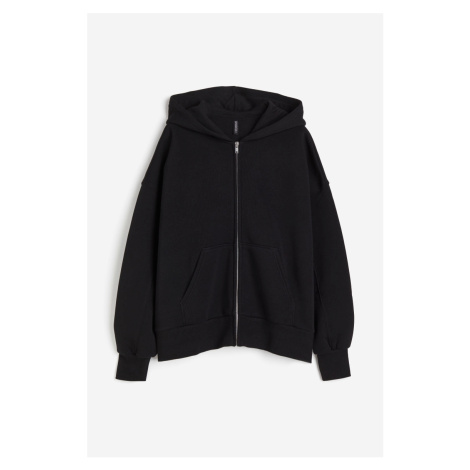 H & M - Oversized bunda na zip - černá H&M