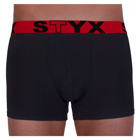 Pánské boxerky Styx sportovní guma černé (G964)