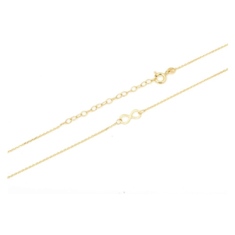 Zlatý náhrdelník s nekonečnem ZLNAH080F + DÁREK ZDARMA Ego Fashion