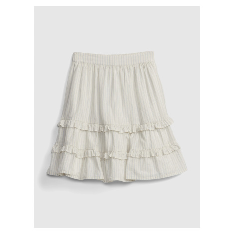 Bílá holčičí dětská sukně stripe skirt GAP