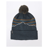 Patagonia Powder Town Beanie Fitz Roy Stripe Knit: Smolder Blue