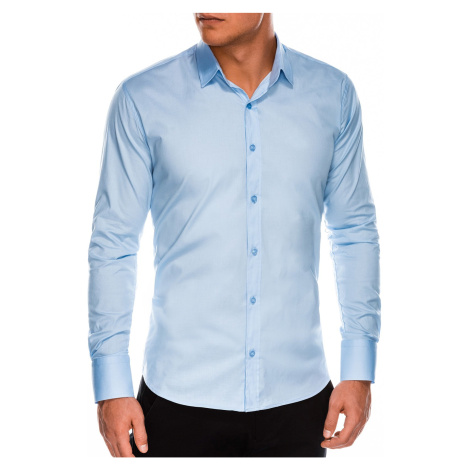 Ombre Clothing Pánská košile Supreme světle modrá K504