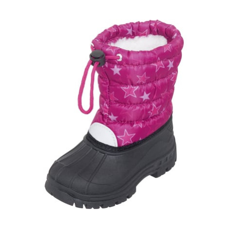 Playshoes Zimní boty hvězdy růžové