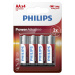 Philips Baterie Powerlife tužková LR6 AA 4ks