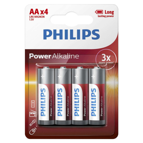 Philips Baterie Powerlife tužková LR6 AA 4ks