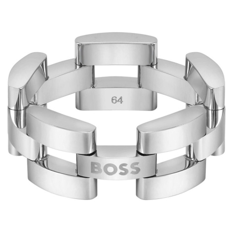 Hugo Boss Nadčasový pánský ocelový prsten Sway 1580551