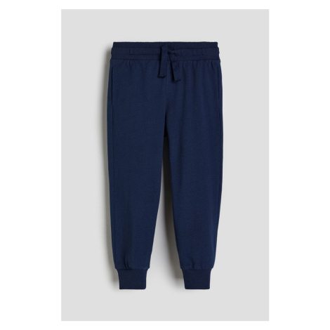 H & M - Žerzejové kalhoty jogger - modrá H&M