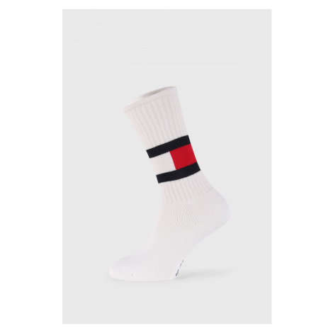 Vysoké bílé ponožky Flag 39-42 Tommy Hilfiger