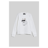 Mikina karl lagerfeld ikonik 2.0 choupette sweat bílá