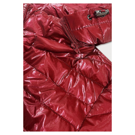 Červená lesklá dámská bunda (6815) MINORITY
