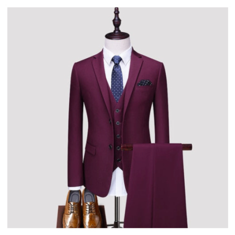 Luxusní oblek z bavlny trojdílný s vestou JFC FASHION