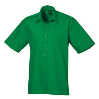 Premier Workwear Pánská košile s krátkým rukávem PR202 Emerald -ca. Pantone 341