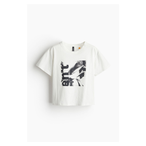 H & M - Tričko's potiskem - bílá H&M