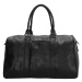 Beagles Černá kožená cestovní taška "Grande" - M (35l)