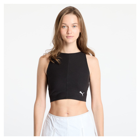 Top Puma Wardrobe Essentials Ribbed Crop Top PUMA Black