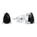 Brilio Silver Slušivé stříbrné náušnice s černými zirkony EA860WBC