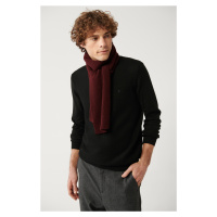 Avva Men's Black Knitwear Sweater Crew Neck Front Textured Cotton Regular Fit