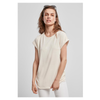 Dámské modální tričko s prodlouženým ramenem whitesand