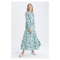 DEFACTO Relax Fit Flower Long Sleeve Long Sleeve Dress