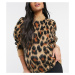 ASOS DESIGN Maternity oversized jumper in animal pattern-Neutral