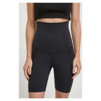 Těhotenské tréninkové šortky Reebok MATERNITY černá barva, high waist