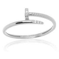 Dámský prsten z bílého zlata hřebík PR0572F + DÁREK ZDARMA