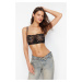 Trendyol Black Lace Underwire Coverless Bandeu Knitted Bra