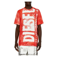 Tričko diesel t-just-g12 t-shirt červená