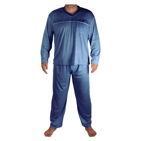 Standa pyžamo pánské dlouhé V2401 šedomodrá